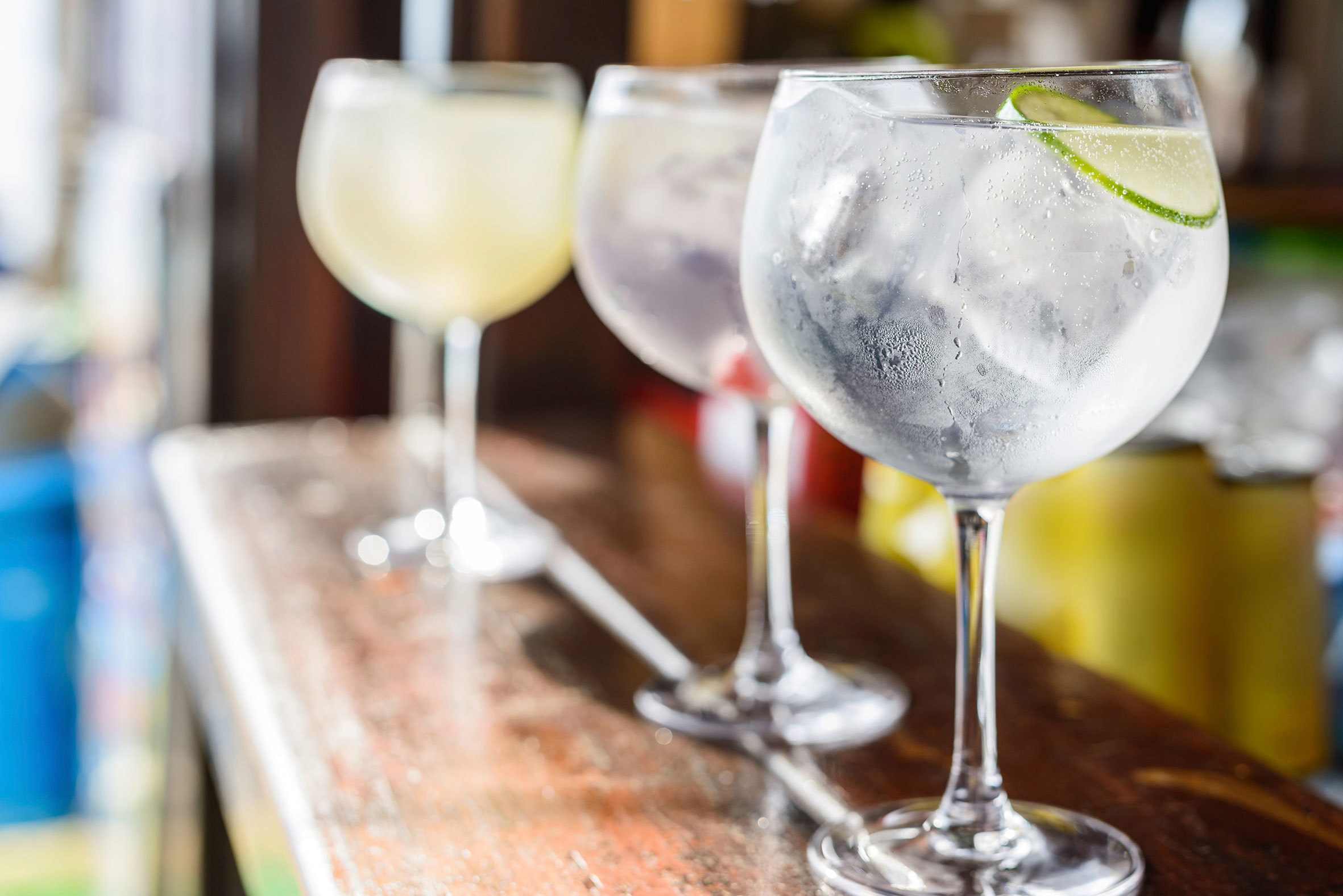 Gin and Tonics in a Bar