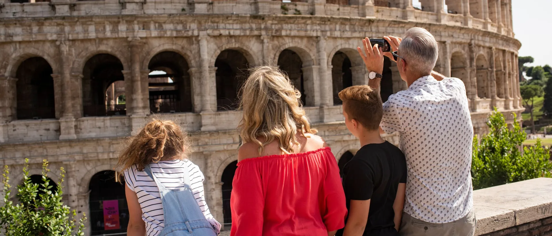 Family Travel Italy Rome Colosseum
