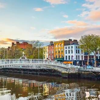 The Ha'penny Bridge In Dublin
