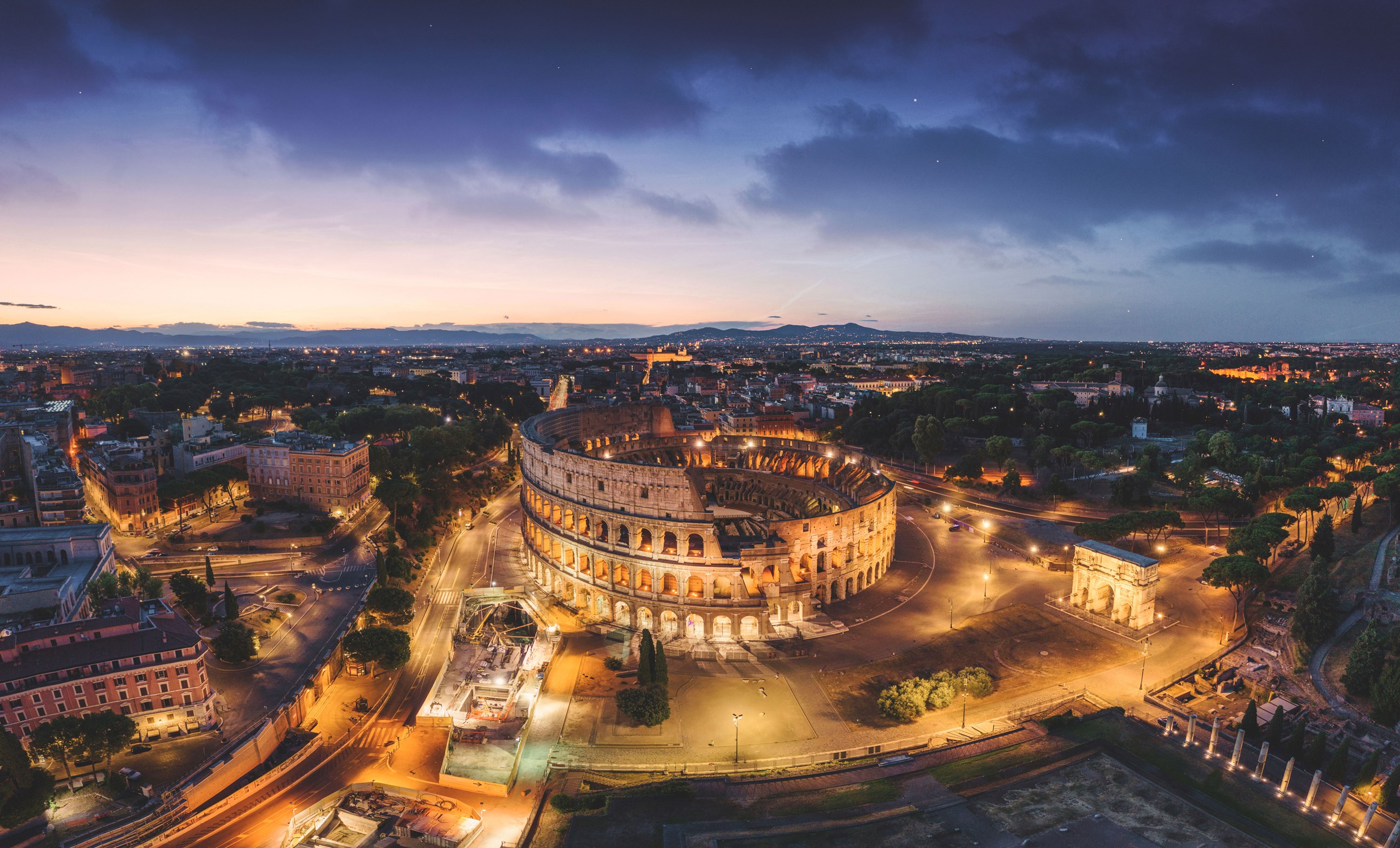 Dinner in Rome with Illuminations, Rome, Italy