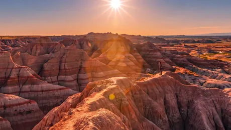 Badlands National Park In Southwest South Dakota with 244000 Acres Of Pinnacles And Spires in USA