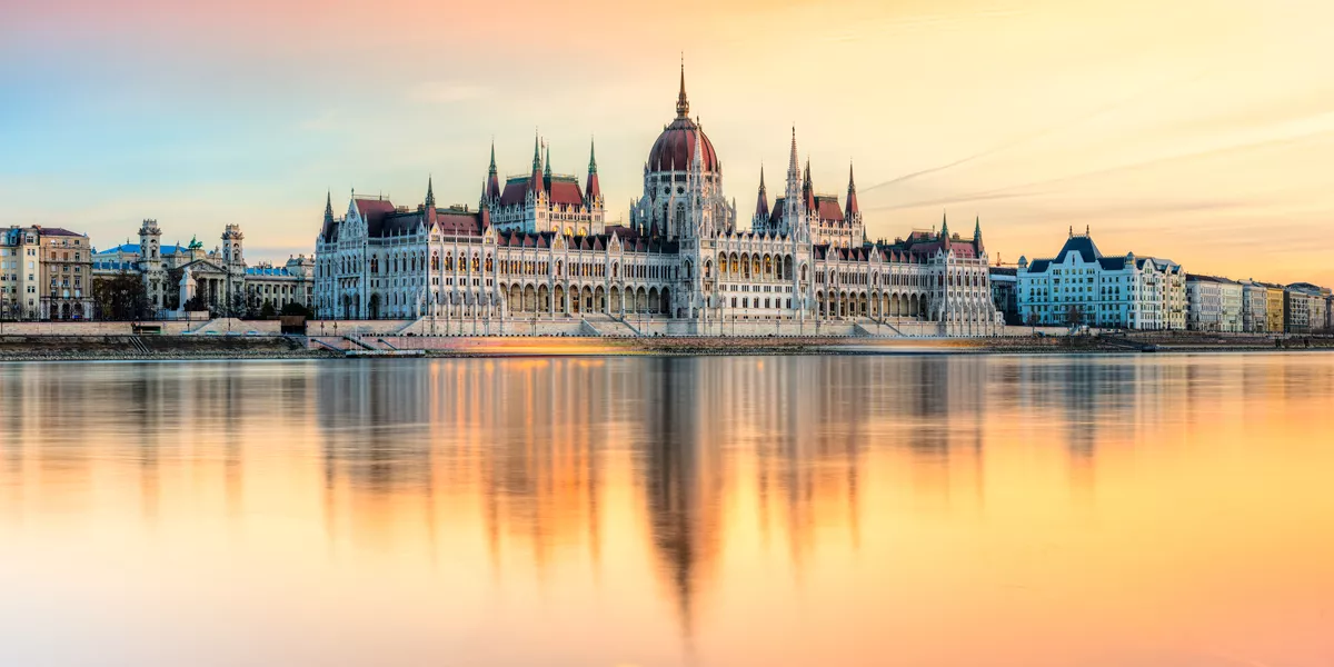 Hungarian Parliament at sunset, Budapest