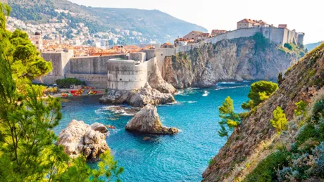 A scenic view of Dubrovnik and the Adriatic sea
