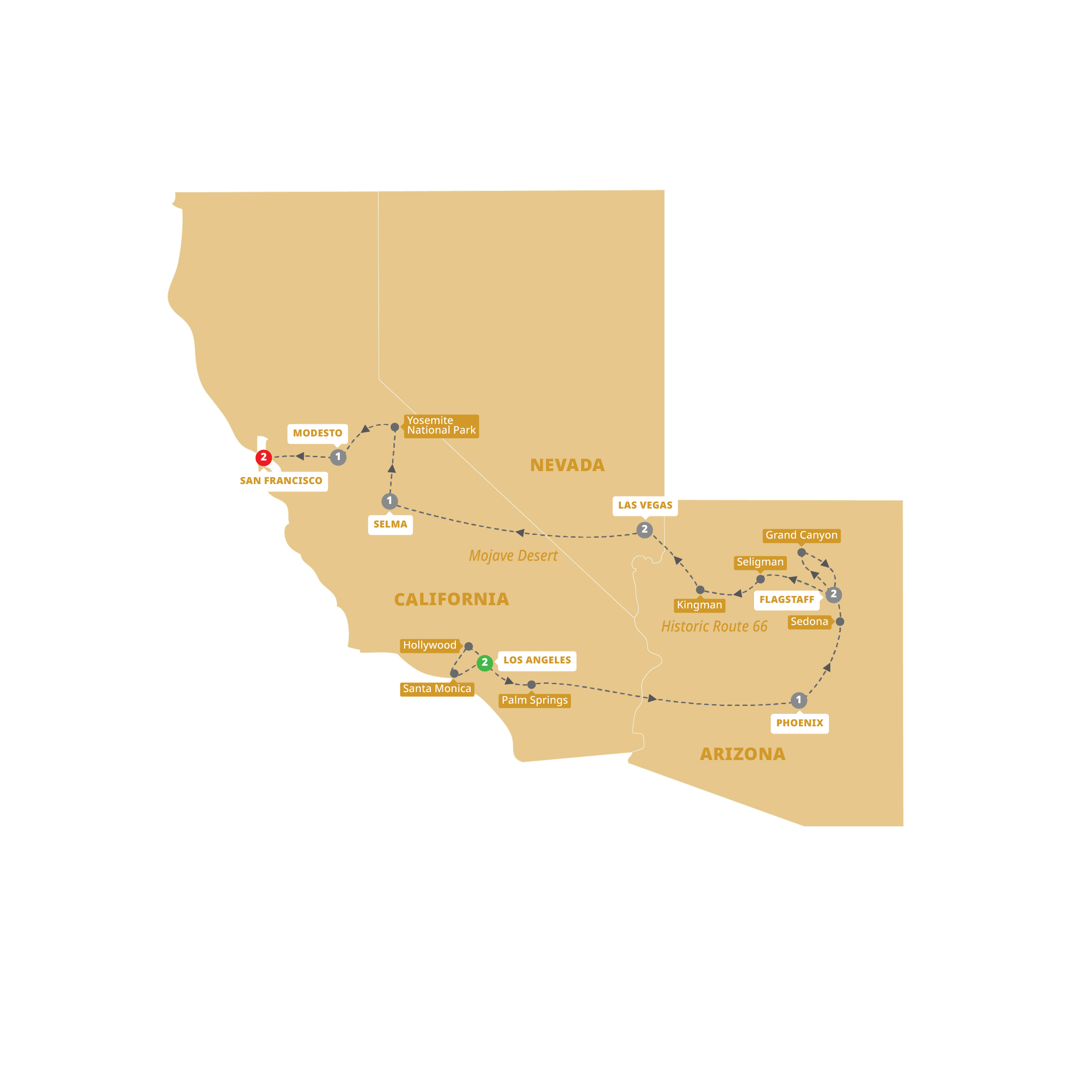 Best West Guided Tour Map 2025 SBOW
