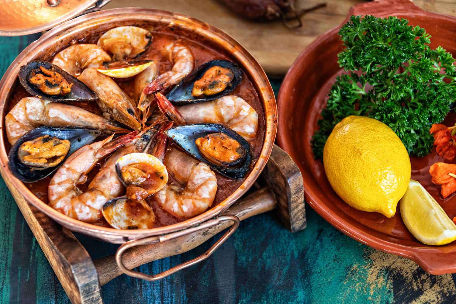 A traditional Portuguese dinner in Algarve