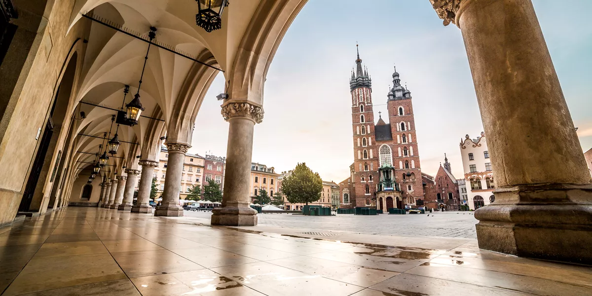 Market Square In Krakow, Poland