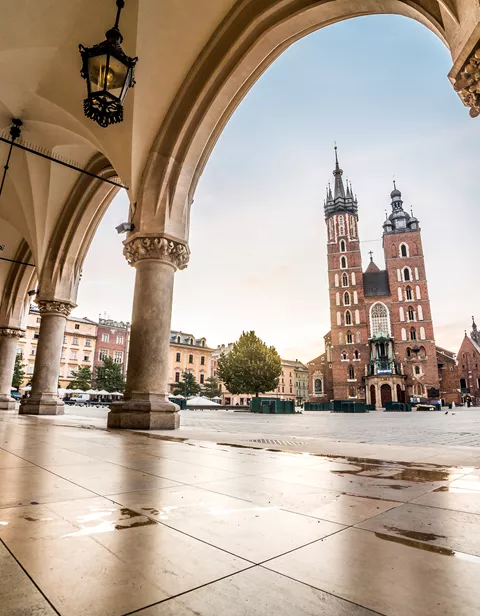 Market Square In Krakow, Poland
