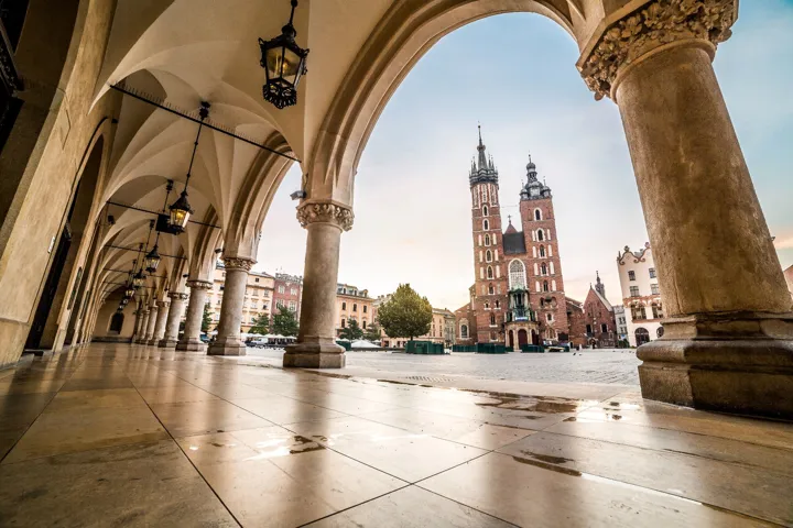 Market Square In Krakow Poland