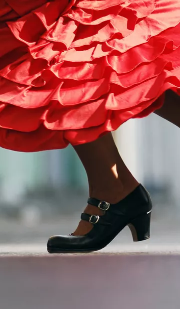 A woman dancing flamenco, Spain