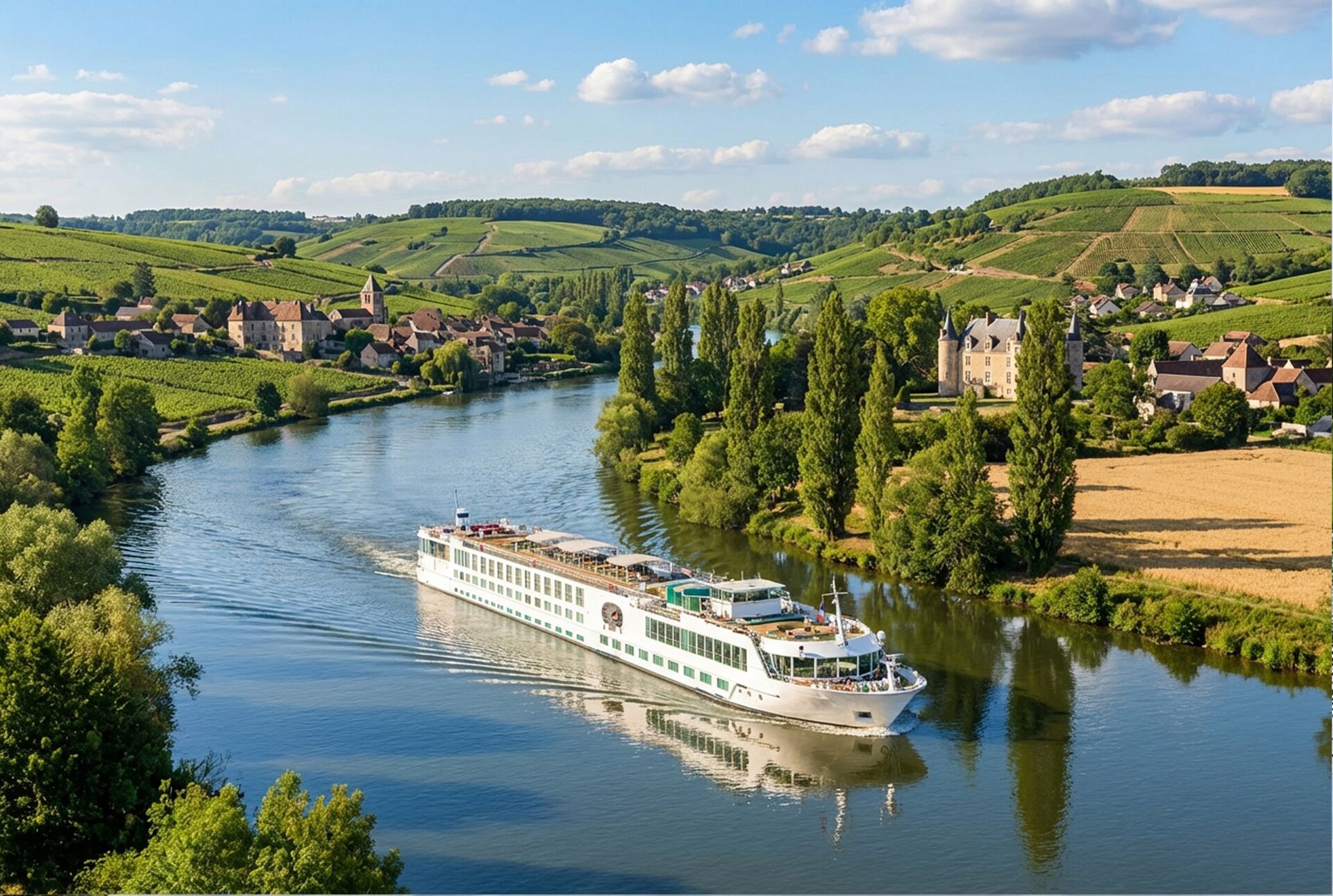 Trafalgar Cruise Ship on the River Seine, France