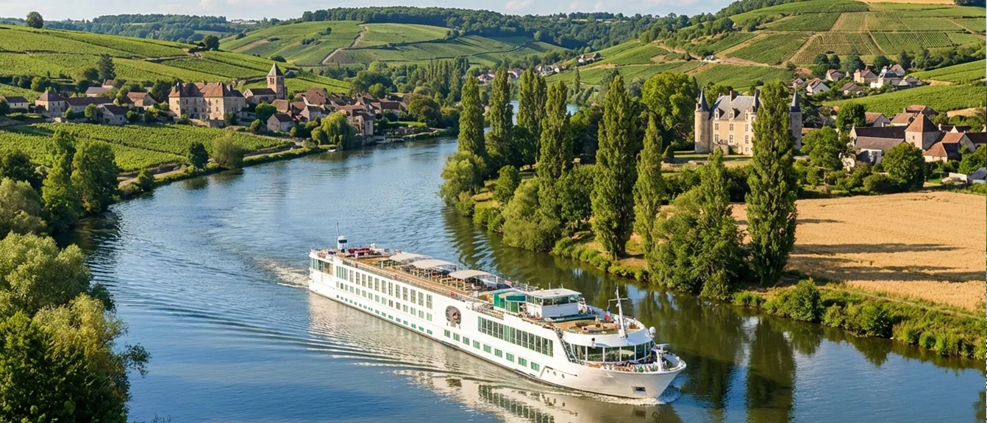 Trafalgar Cruise Ship on the River Seine, France