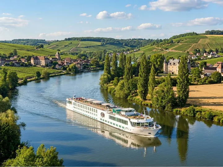 Trafalgar Cruise Ship on the River Seine, France