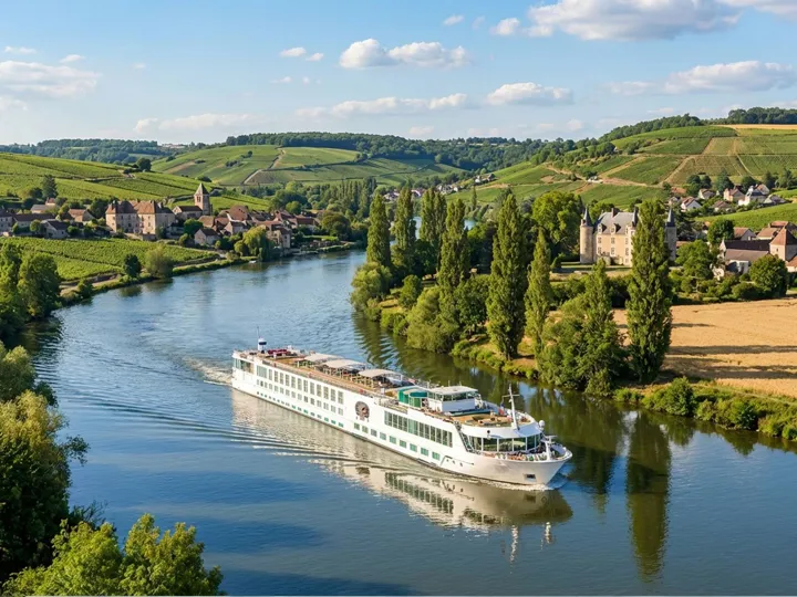 Trafalgar Cruise Ship on the River Seine, France