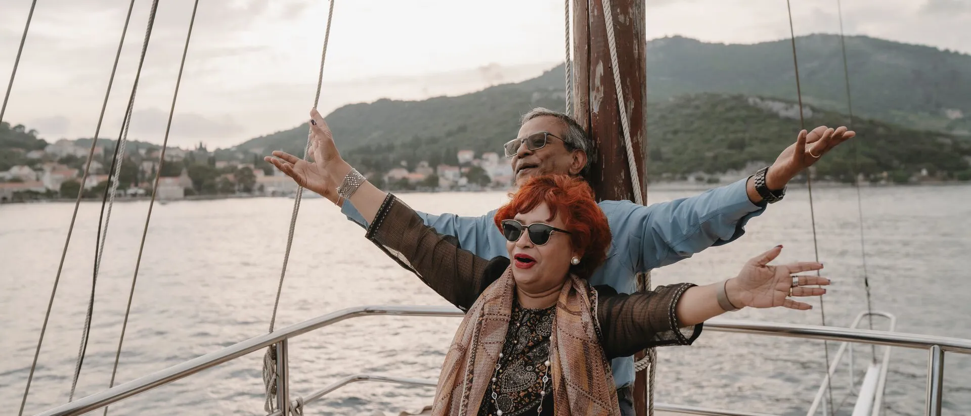 Trafalgar guests smiling on a ship in the Balkans