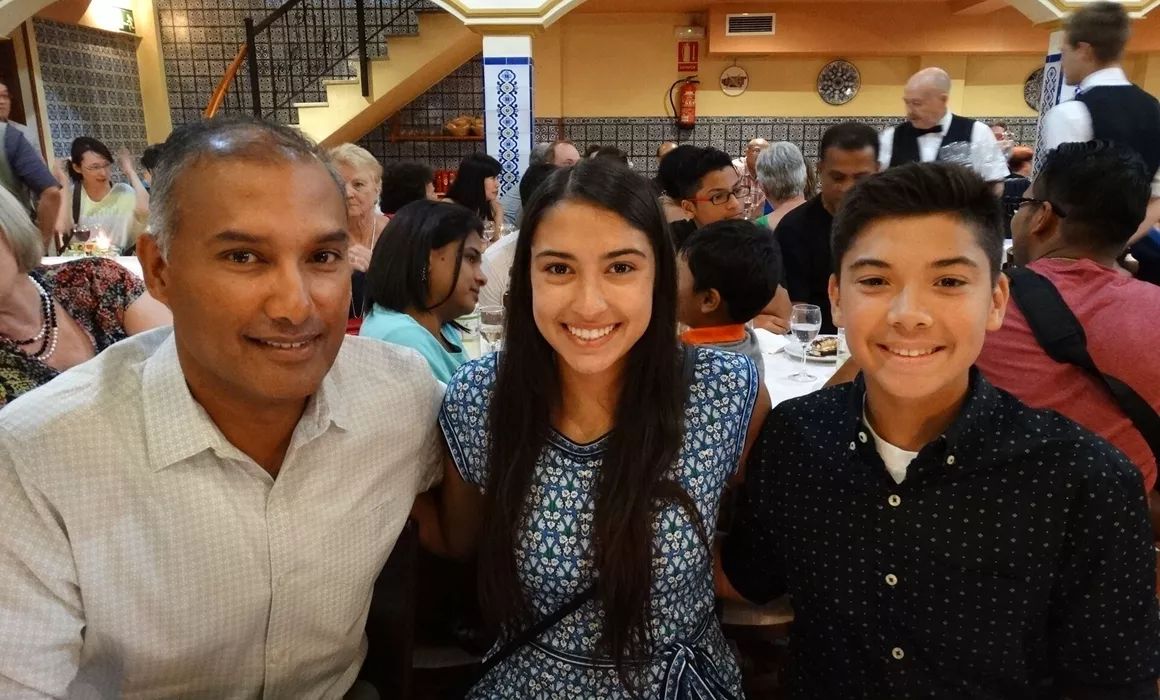 Partha and family on tour