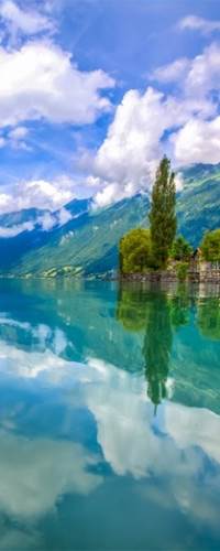 View of lake in Switzerland