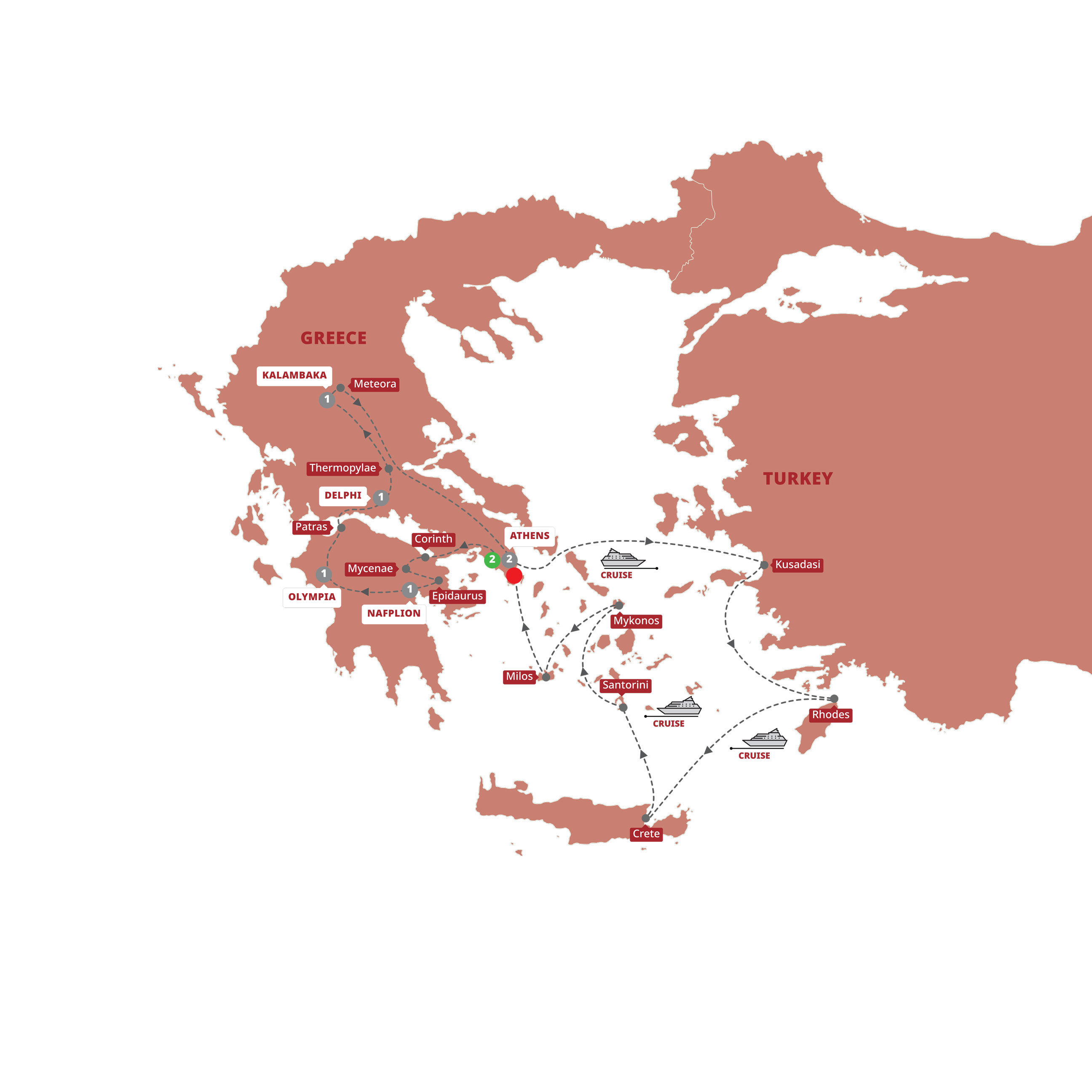 Best of Greece with 7-Day Aegean Cruise Idyllic Route 2026