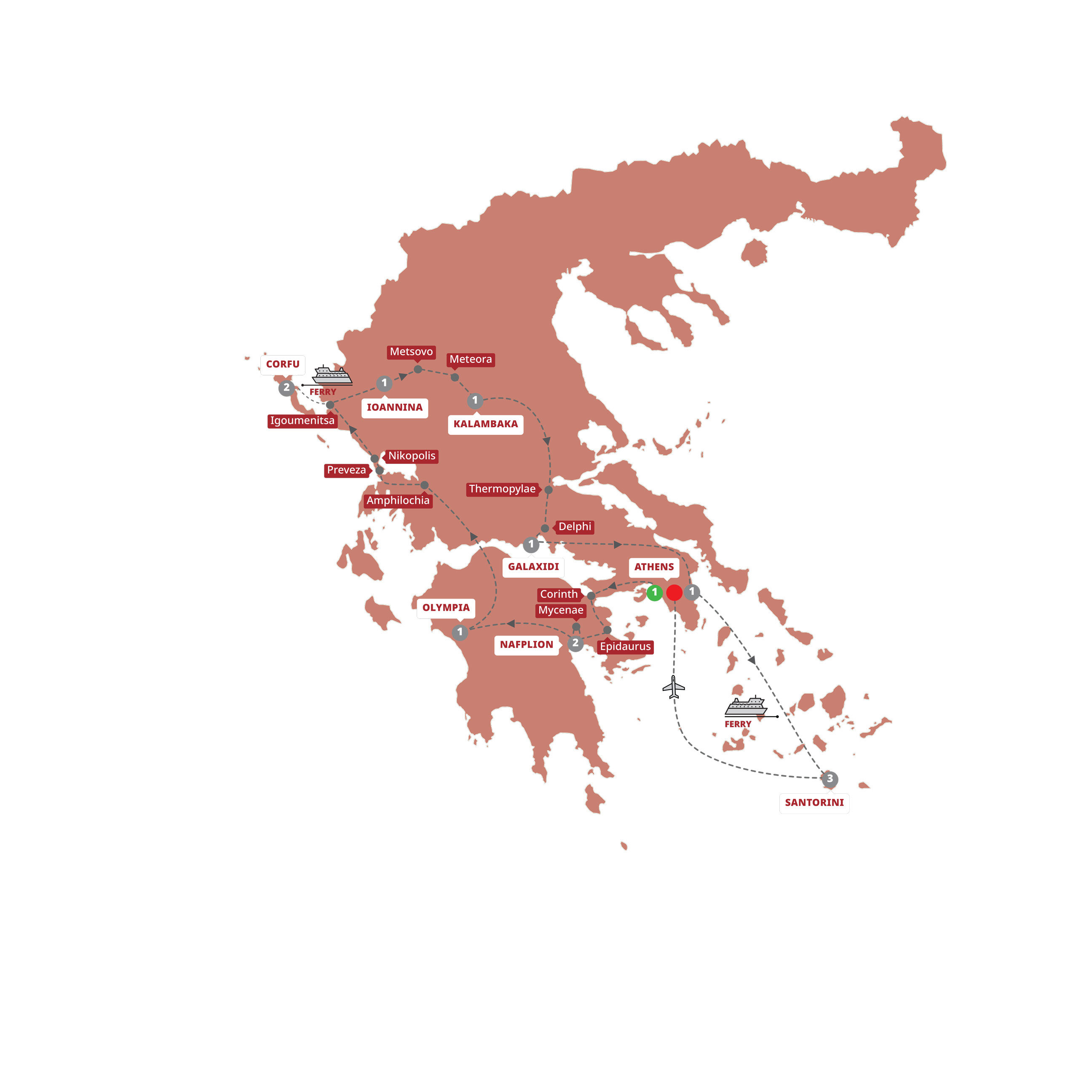Secrets of Greece, including Corfu Tour 2025 US Trafalgar US