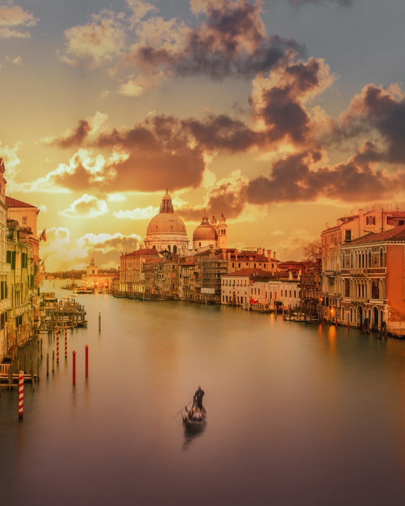 Canale Grande in Venice at sunset