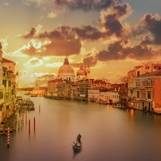 Canale Grande in Venice at sunset