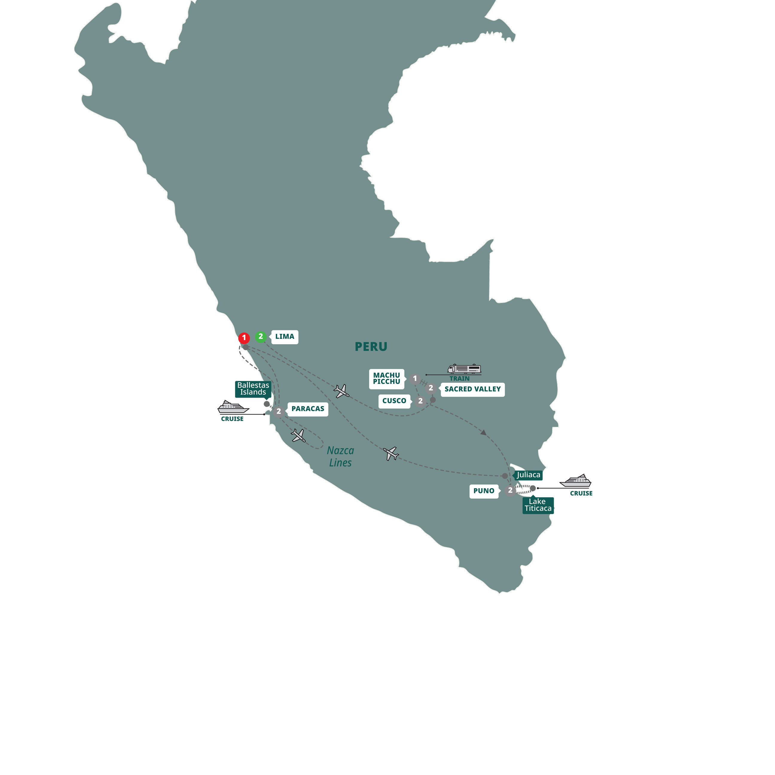Land Incas Guided Tour Map 2026