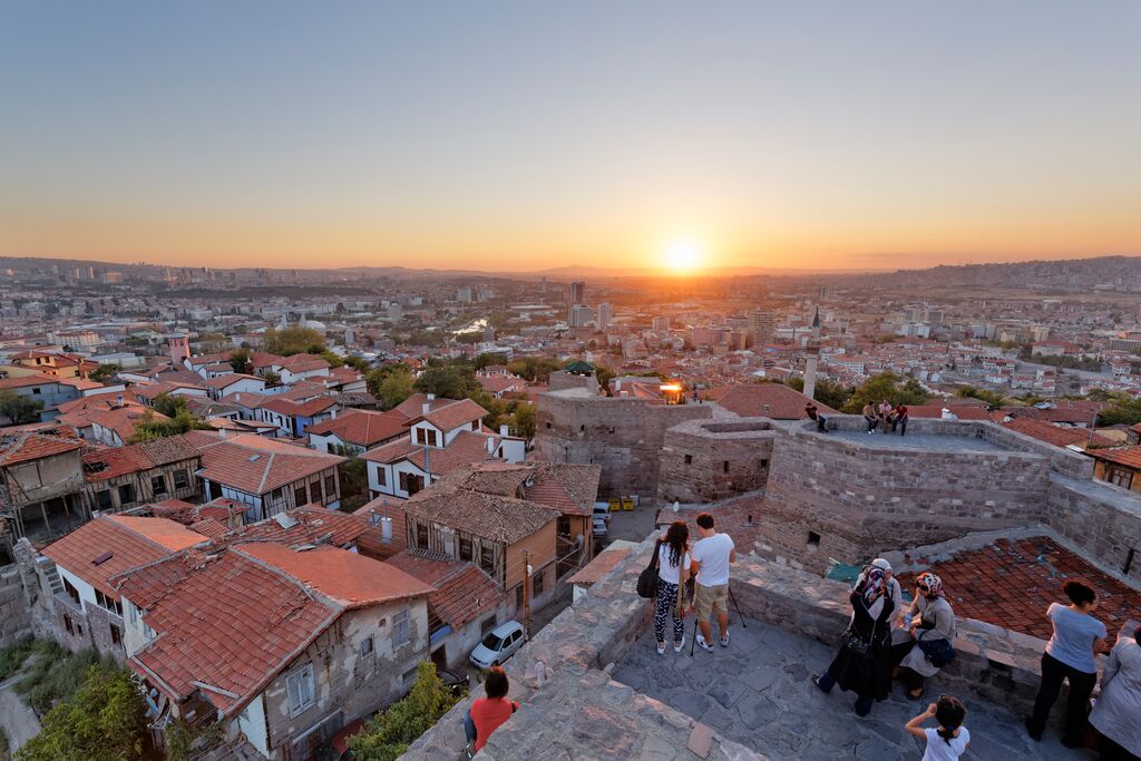 View of the city from Ankara Citadel, Turkey