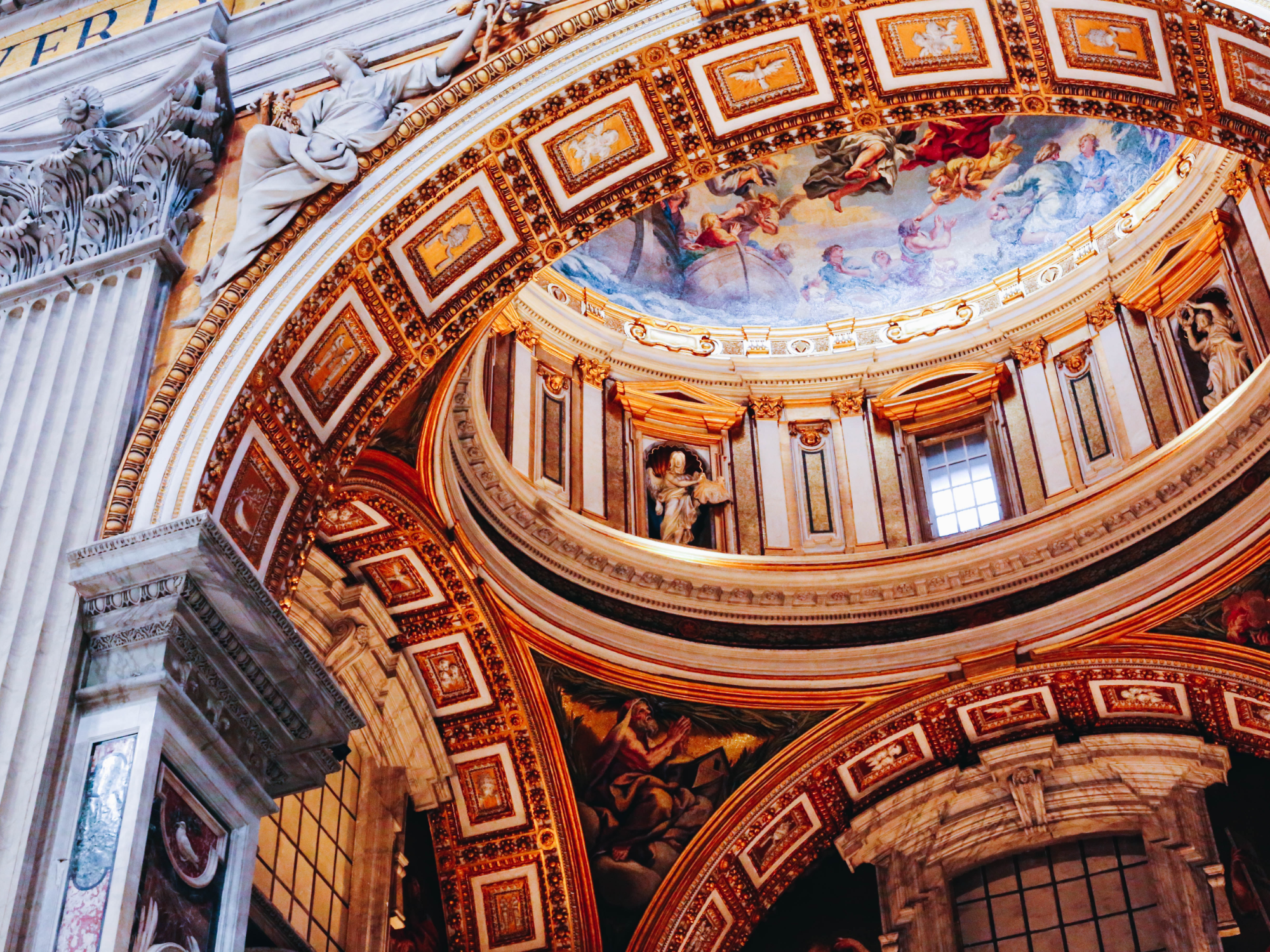 Dome in church in Vatican City