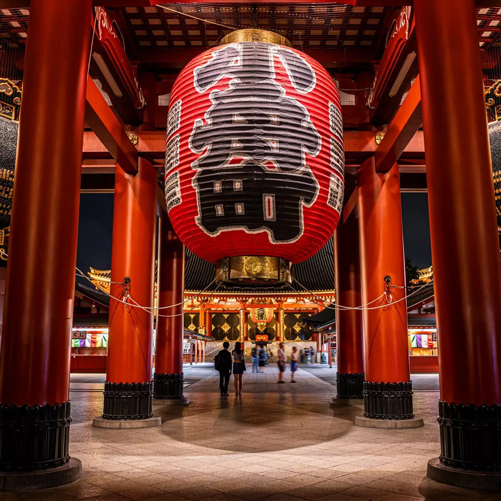 The Big Red Lantern Of Sensoji Asakusa Temple In Tokyo, Japan