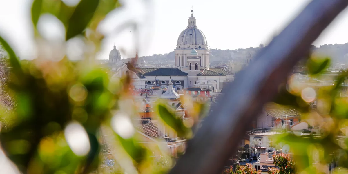 Chapel dome in Rome, Italy