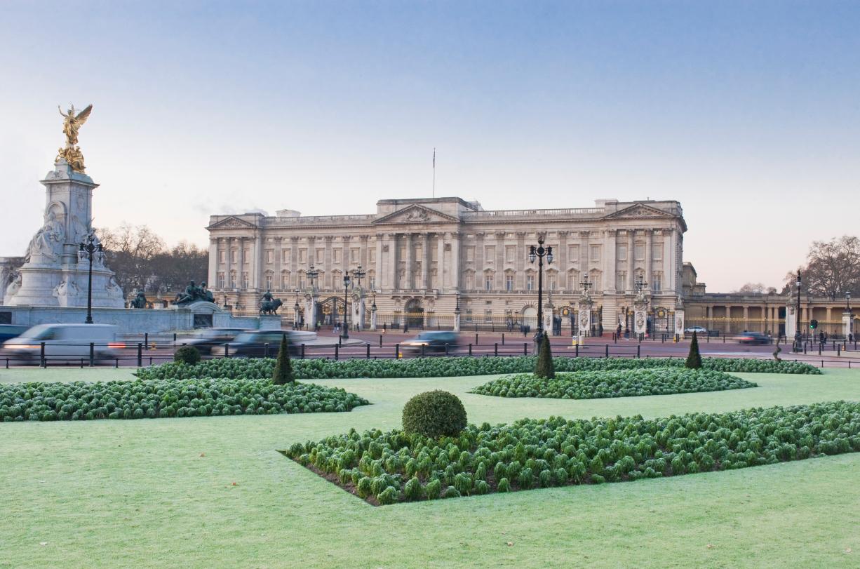 Buckingham palace in london, england.