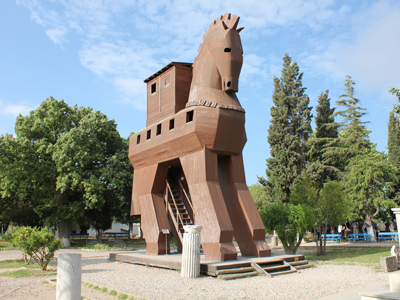 Trojan Wooden Horse replica in Troy
