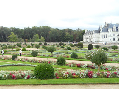The beautiful gardens of Chateau Chenonceau, France