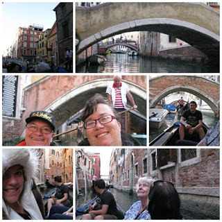 Gondola ride canals Venice