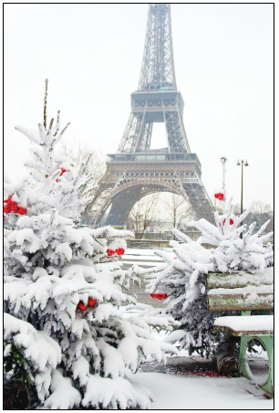 The Eiffel Tower at Christmas