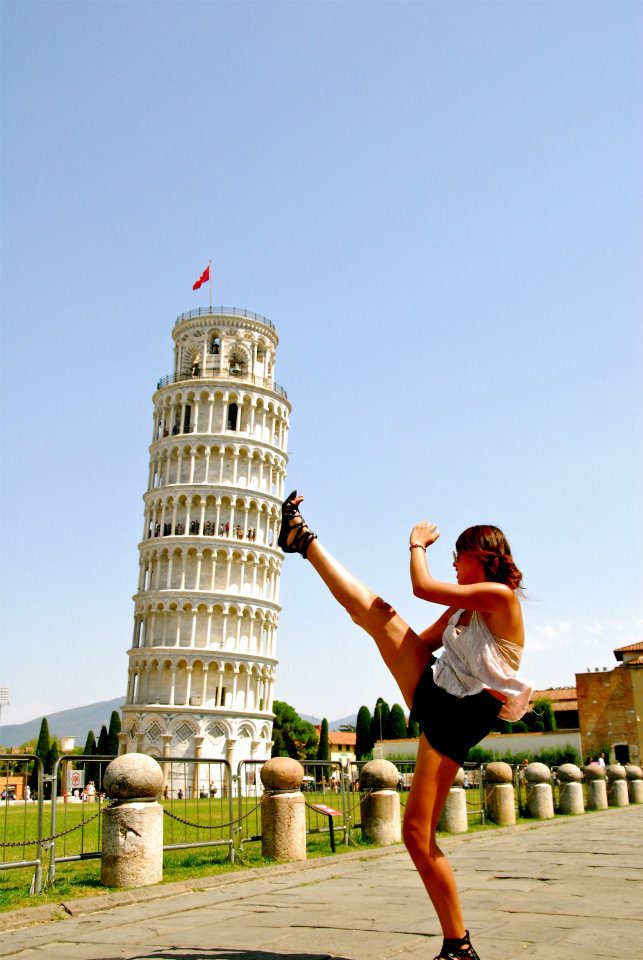 Leaning Tower pose!