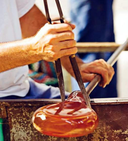Glass-blowing in Venice