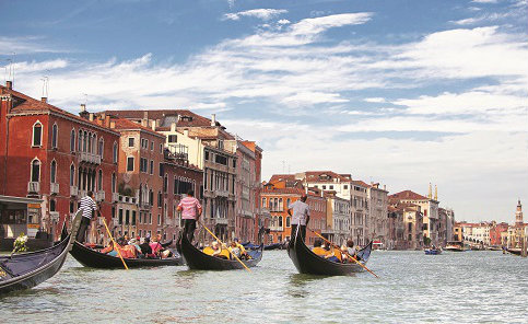 Gondolas in Venice, Italy