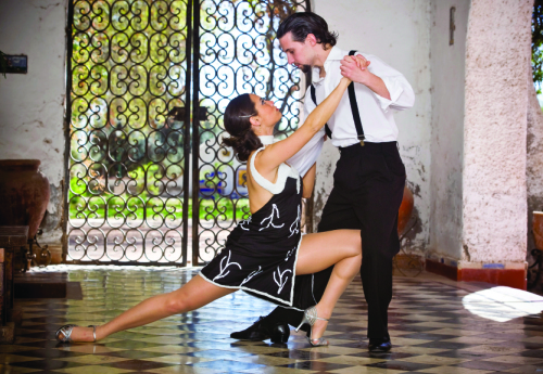 Couple dancing the tango