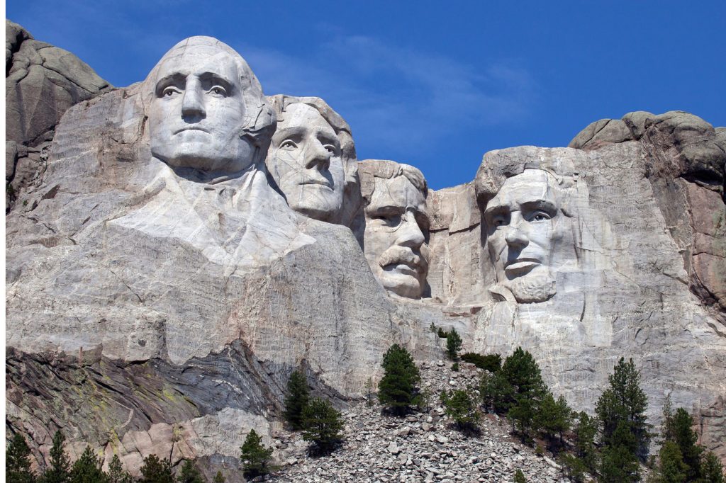 Mount Rushmore during Memorial Day in the US
