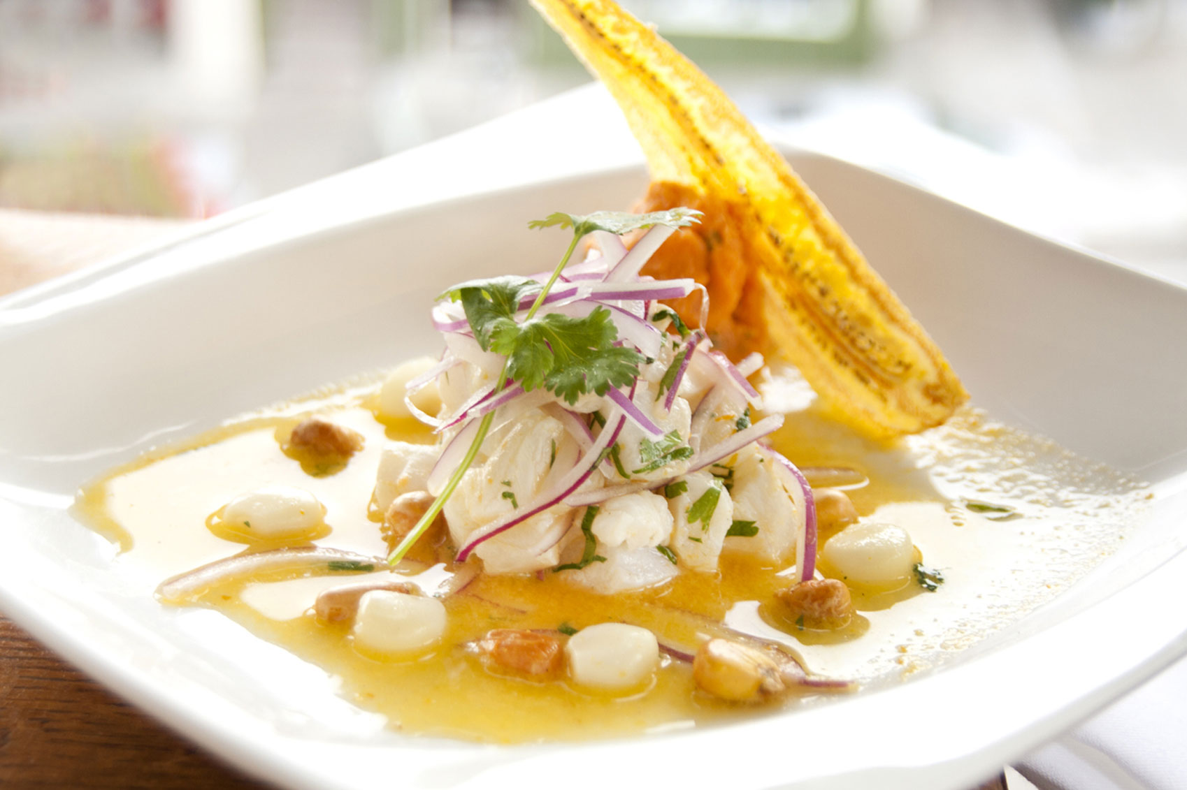 A ceviche dish from Peru