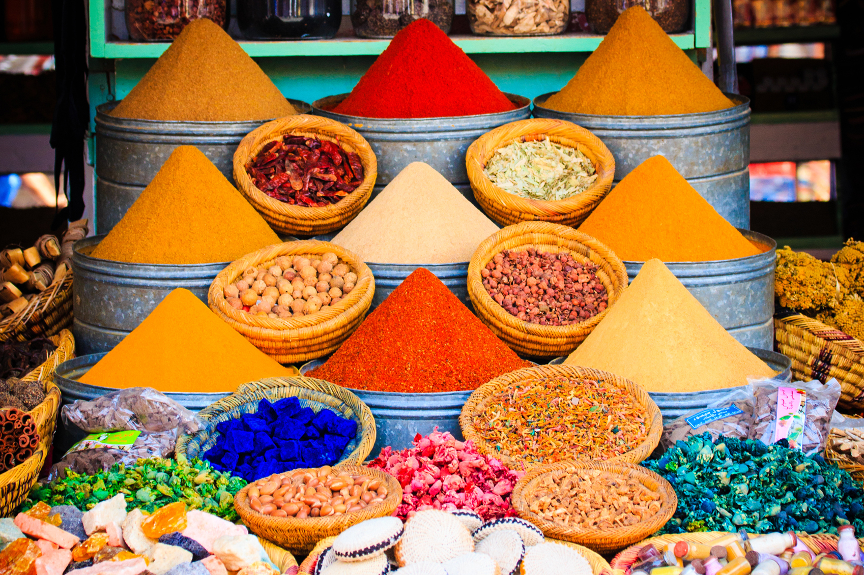 Travel experience Souk-www.istockphoto.comgbphotospices-on-a-moroccan-market-marrakesh-morocco-gm612726800-105612137-sylwia-kania