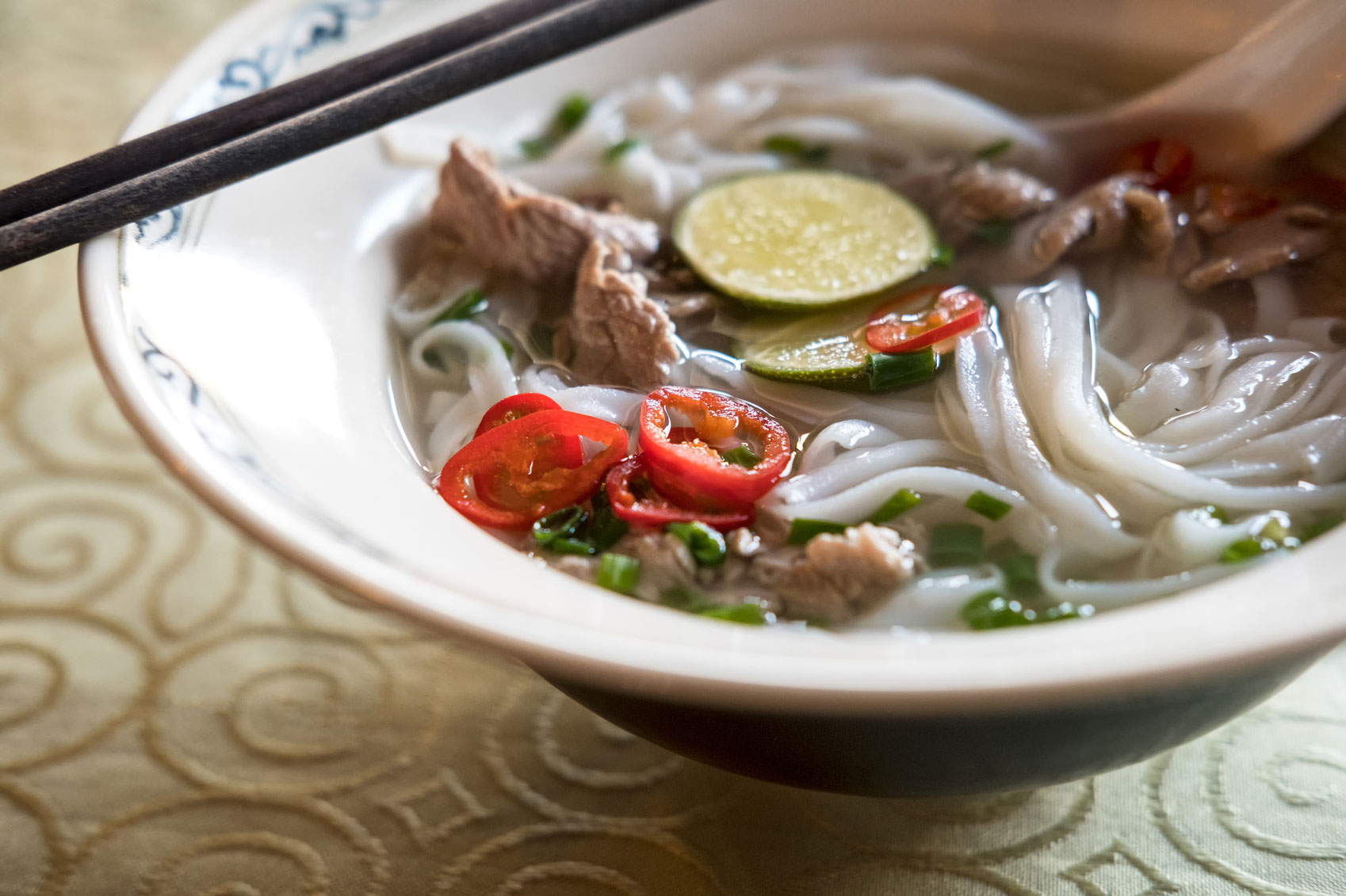 Vietnamese Pho beef noodle soup