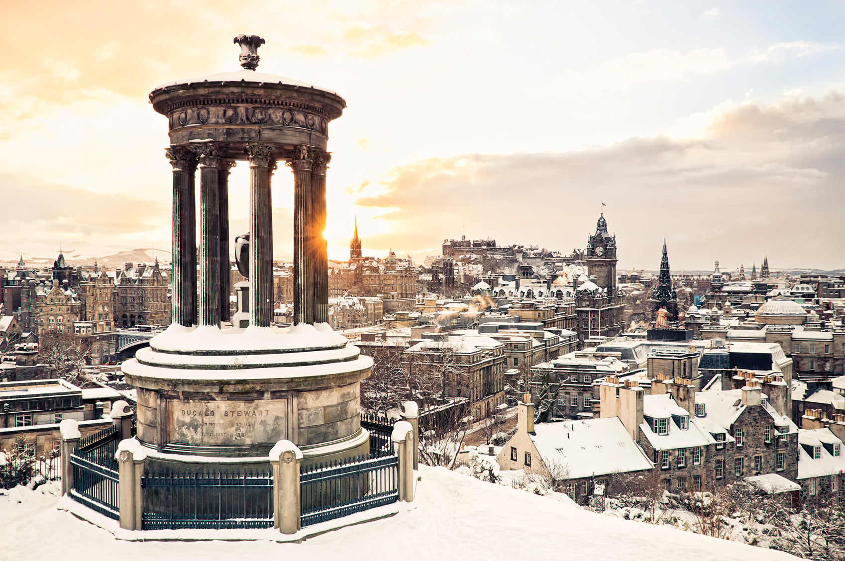Edinburgh under snow