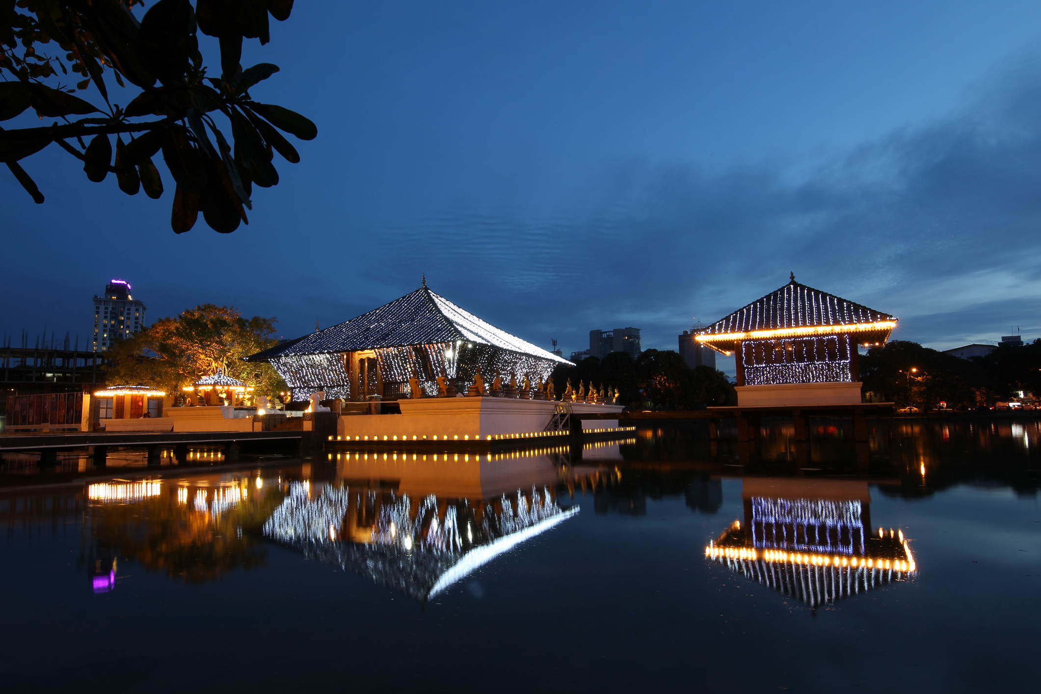 Seema Malaka temple on Beira Lake. Colombo, Sri Lanka