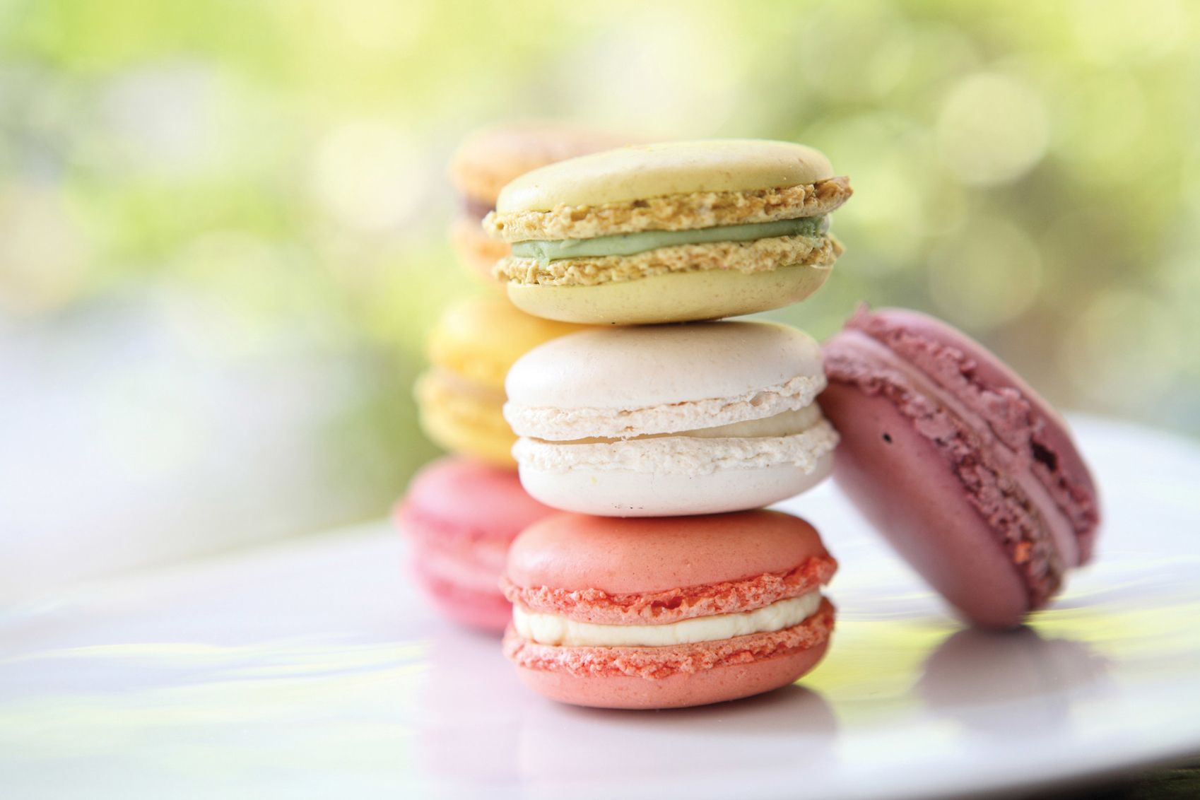 Different coloured Macarons