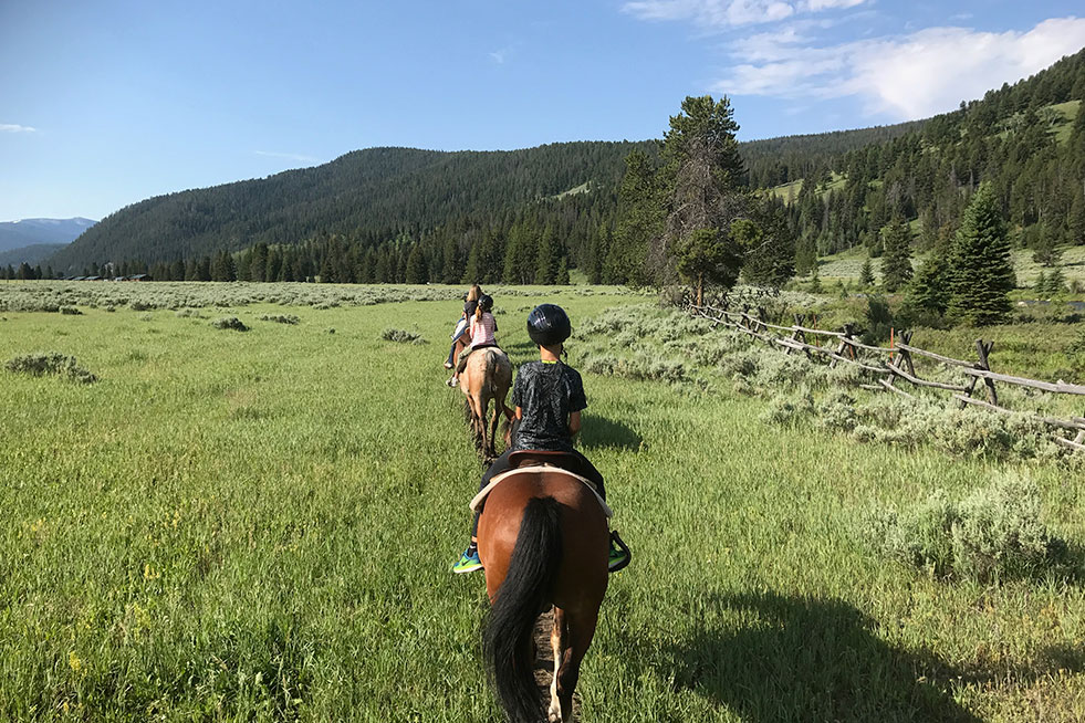 family travel horseback riding