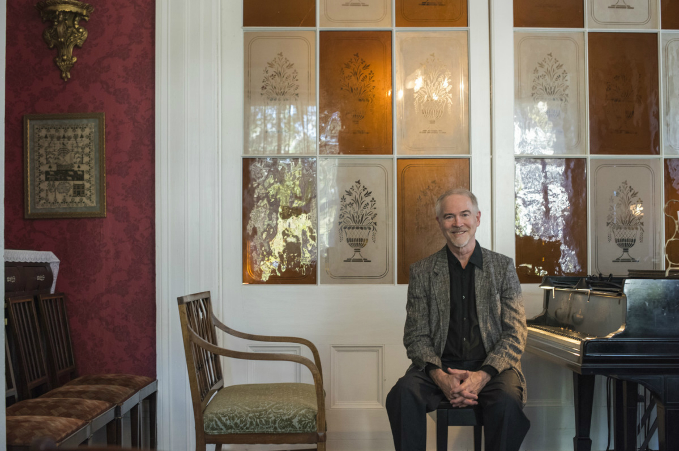 A pianist playing a Steinway grand piano