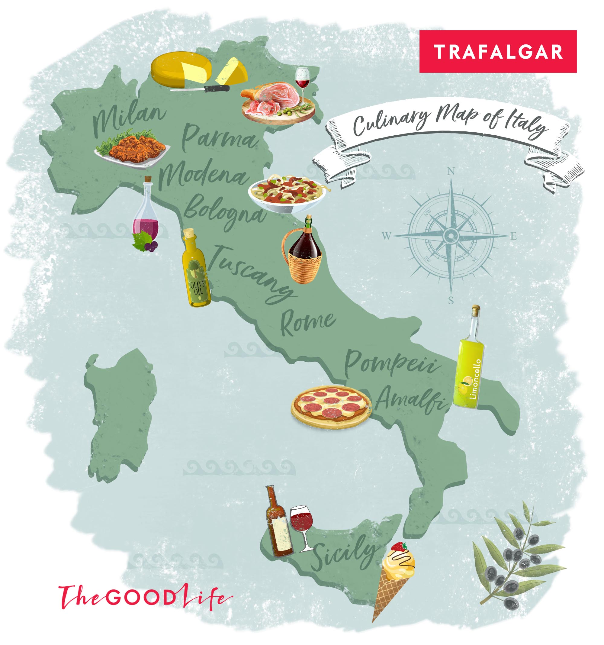 food map of italy