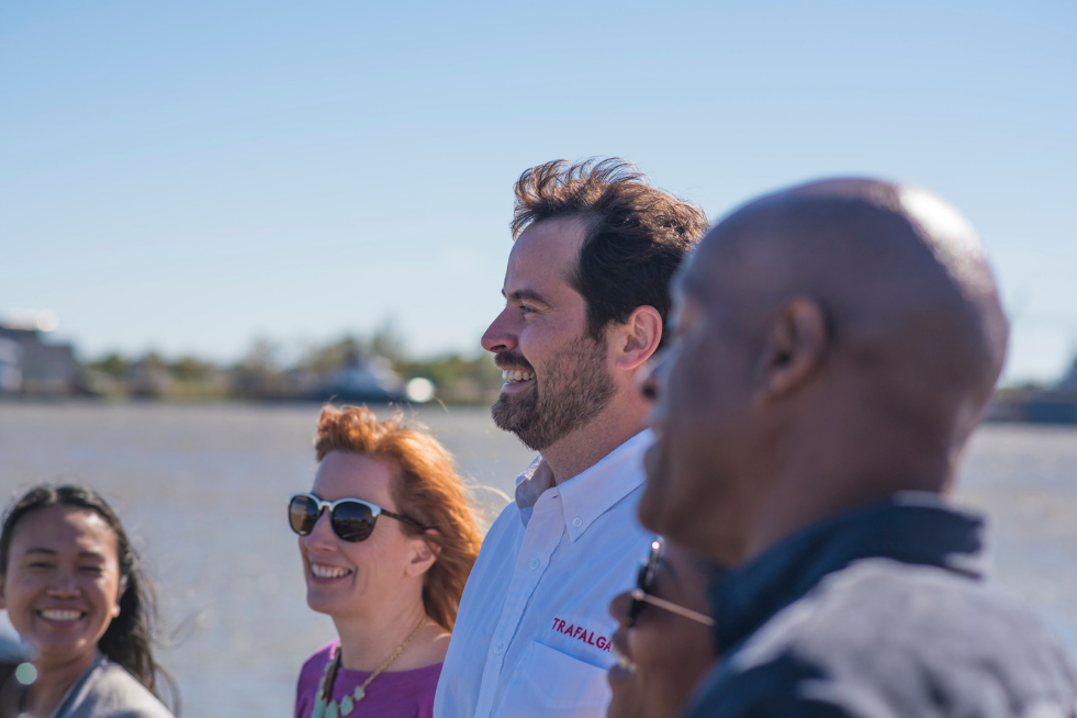 Trafalgar Travel Director leading a trip