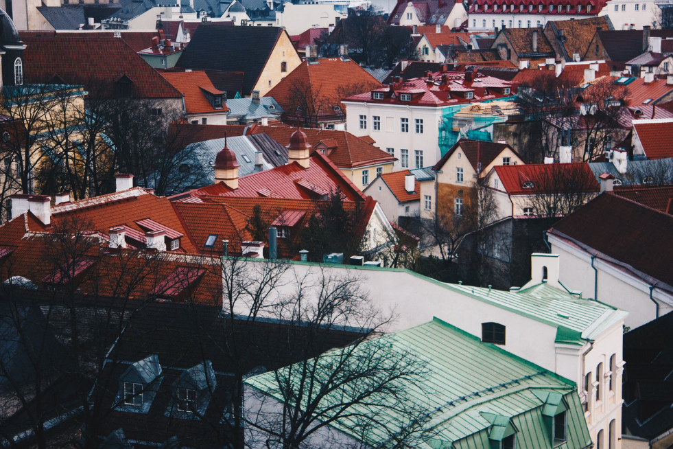 Rooftops in Tallinn Estonia